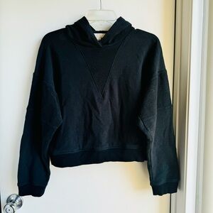 Spiritual Gangster Dolman Patchwork Cotton Black Hoodie Women’s Size: Medium